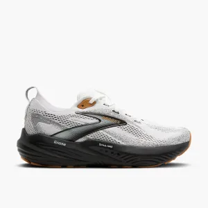 Men's Brooks Glycerin 22 Road Running Shoe in White/Grey/Black Responsive Shoes