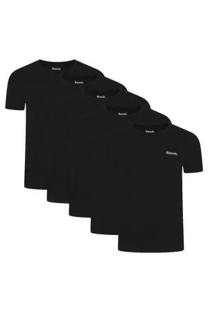 Timeless Appeal MoistureWickingFabric Mens 'HERMAN' 5 Pack T-Shirt - BLACK
