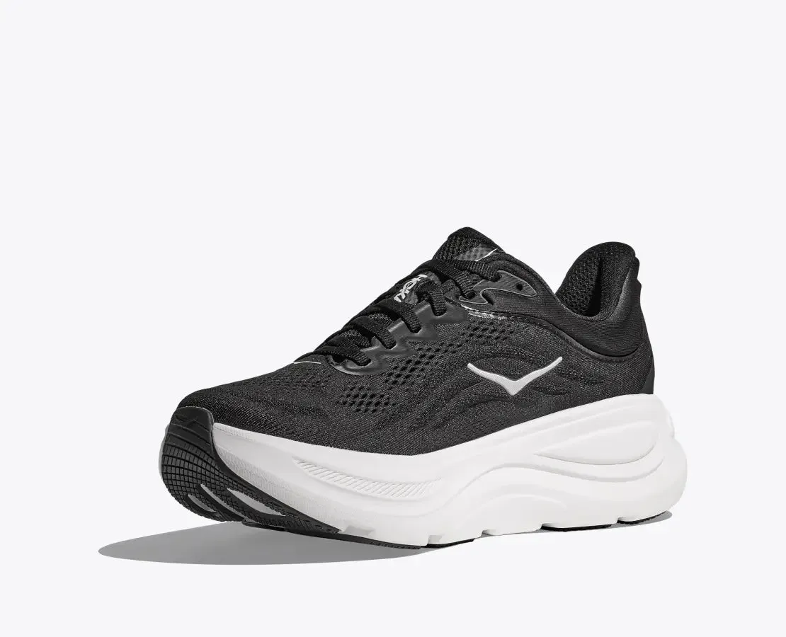 Ultra Light Outsoles Men's HOKA Bondi 9 Running Shoe in Black | White