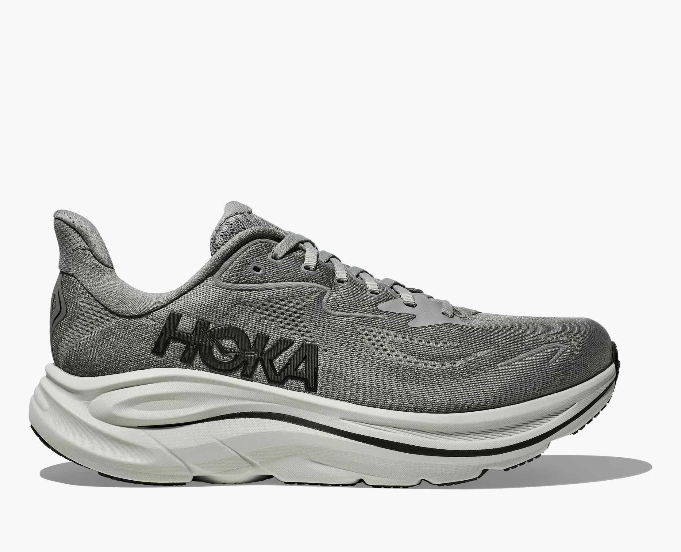 Men's HOKA Clifton 10 Running Shoe in Galactic Grey | Asteroid running for exploration tested