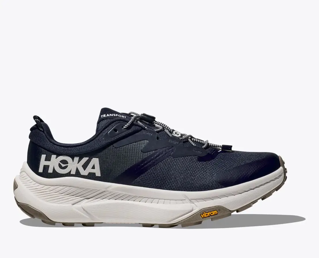 Men's HOKA Transport Everyday Shoe in Varsity Navy | White premium shoes