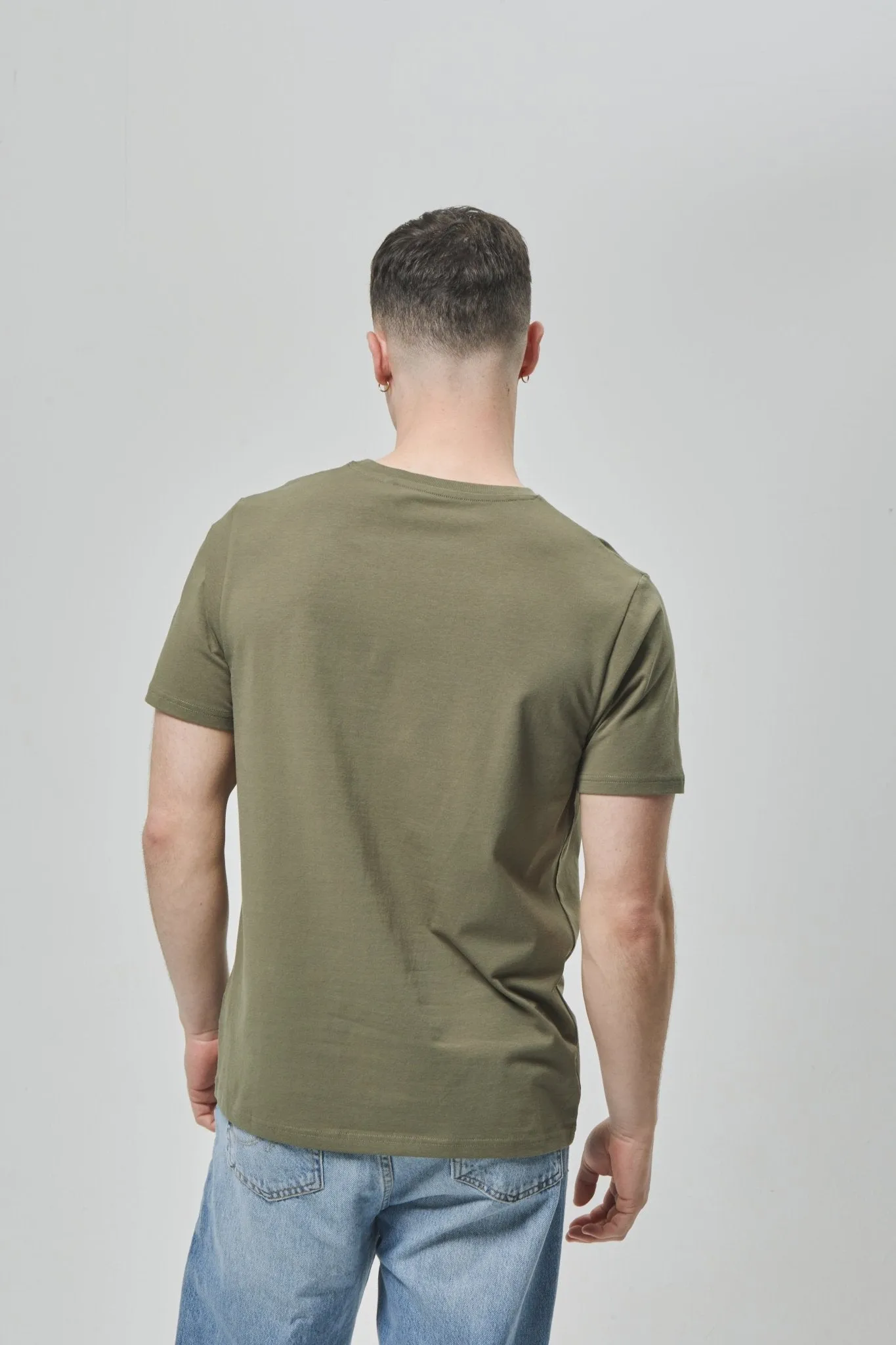 Mens 'LOPAV' T-Shirt - KHAKI Stretch Waist