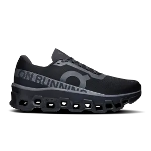 Gusseted Tongue Men's On Cloudmonster 2 Running Shoe in Black | Black