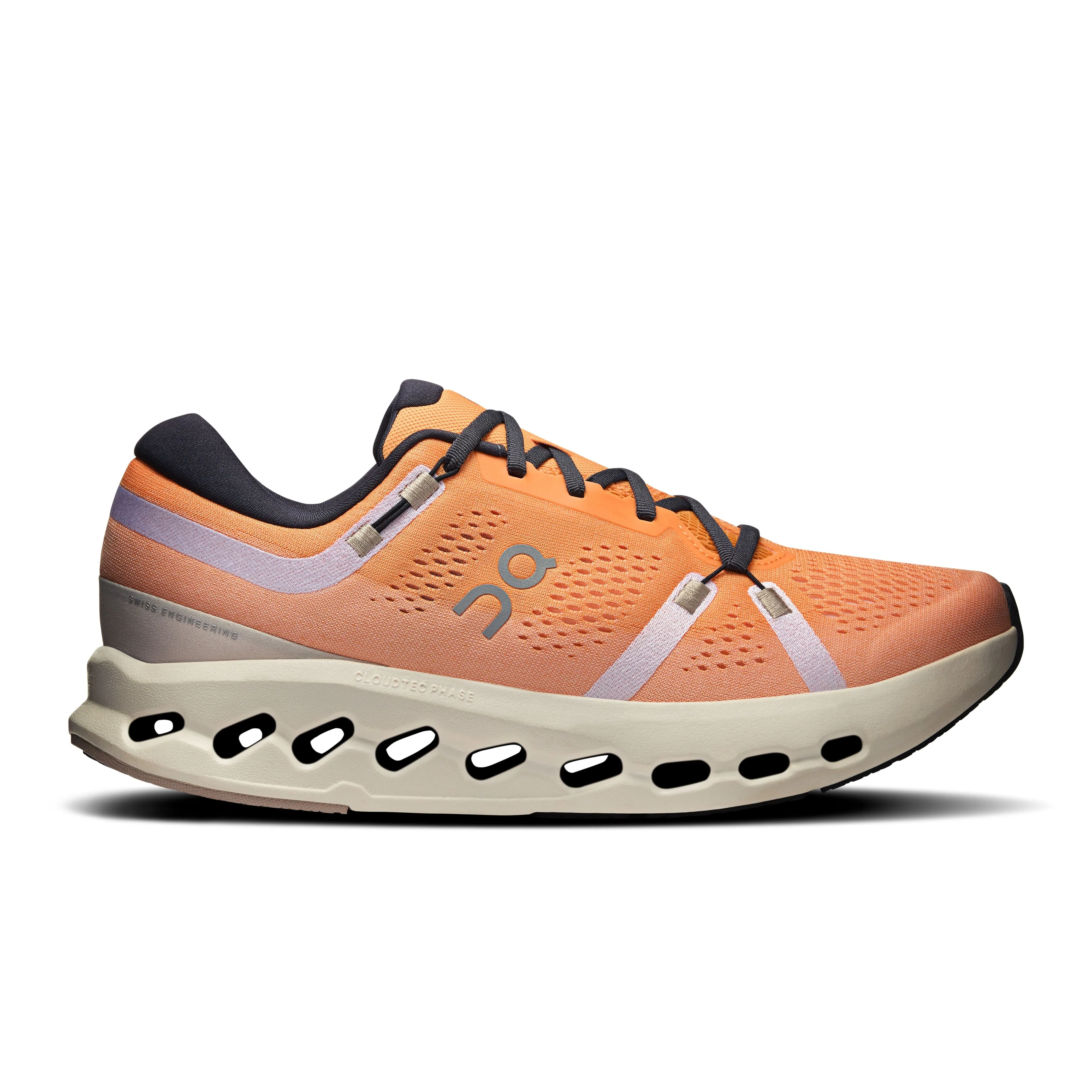 futuristic running option competition edge Men's On Cloudsurfer 2 Running Shoe in Tangerine | Ivory