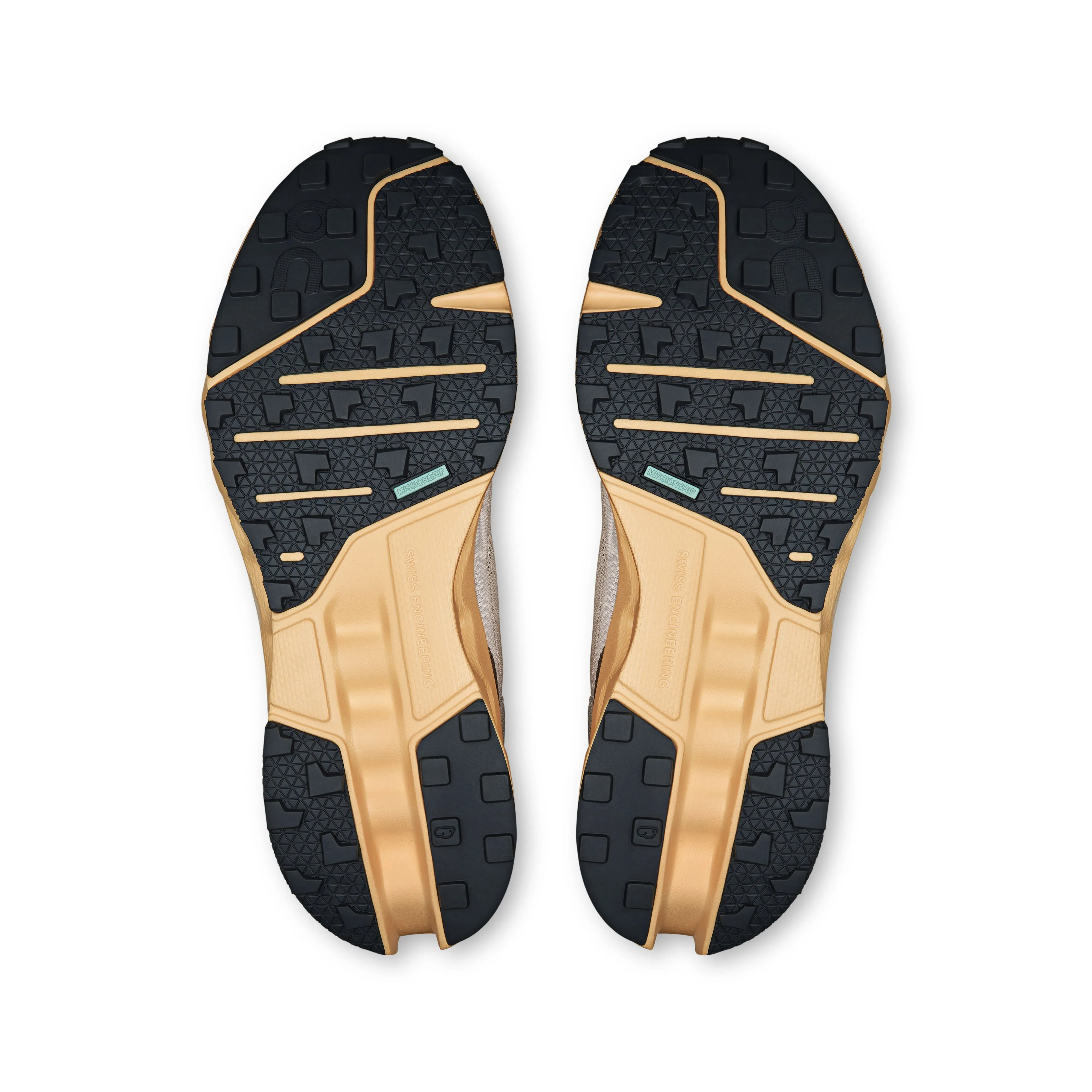 Men's On Cloudsurfer Trail Running Shoe in Silver | Blonde Neutral Colors Tongue Anchor System