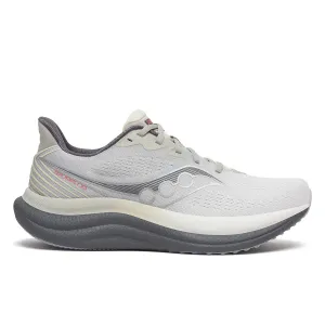 padded collar shoes Triple Layer Airflow Channels Men's Saucony Triumph 23 Running Shoe in Grey | Shadow