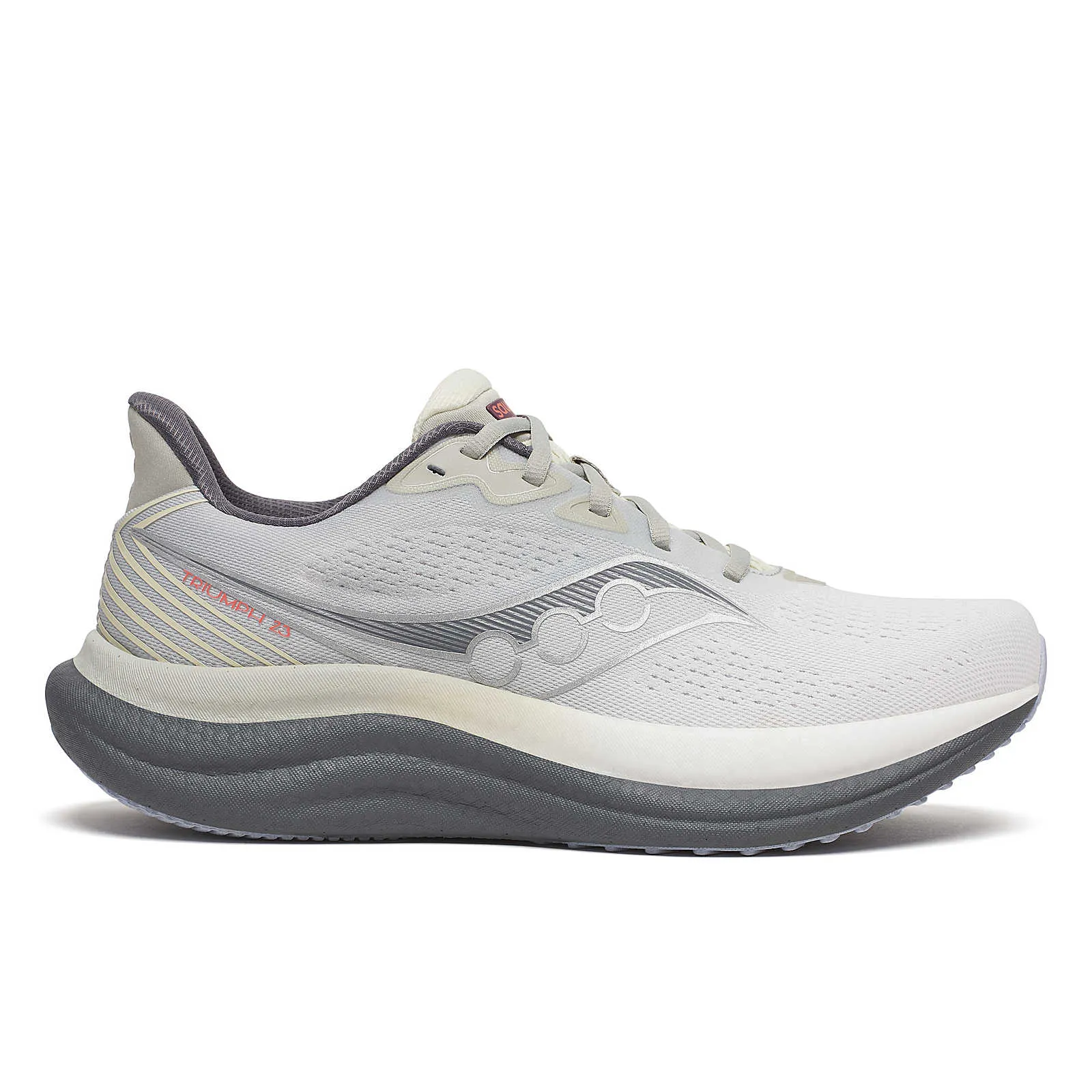 Torsion Bar System Heel Clip Stabilizer Men's Saucony Triumph 23 Running Shoe in Grey | Shadow