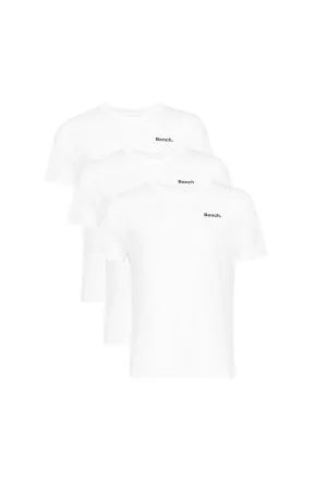 Odor Resistant Treatment Roomy Design Mens 'THIAGO' 3 Pack T-Shirts - WHITE
