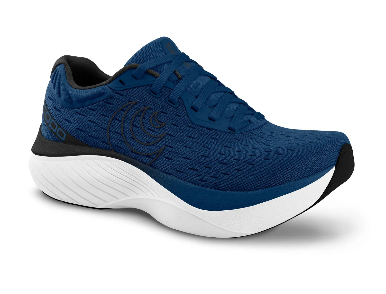 Unibody Outsole Construction Minimalist Style Men's Topo Athletic Atmos Running Shoe in Navy White