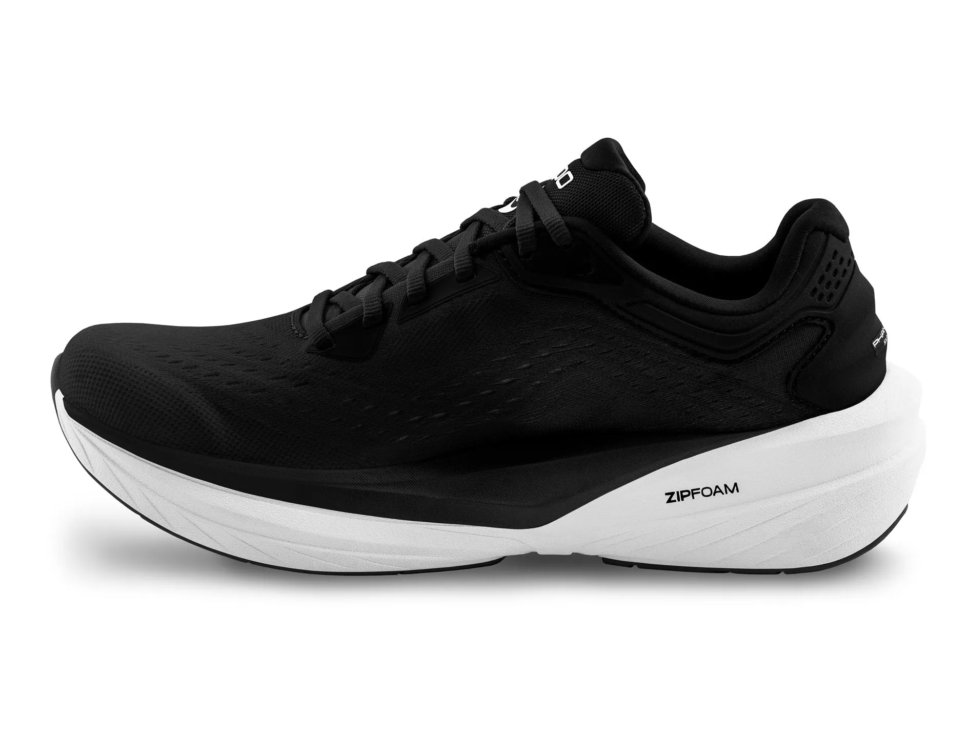 Men's Topo Athletic Phantom 4 Running Shoe in Black | White Breathable Inner Liner Cost - efficient