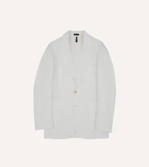 Strong Zip Logo Free Style Michael McGregor for Drake??s White Seersucker Games Blazer Mk. I