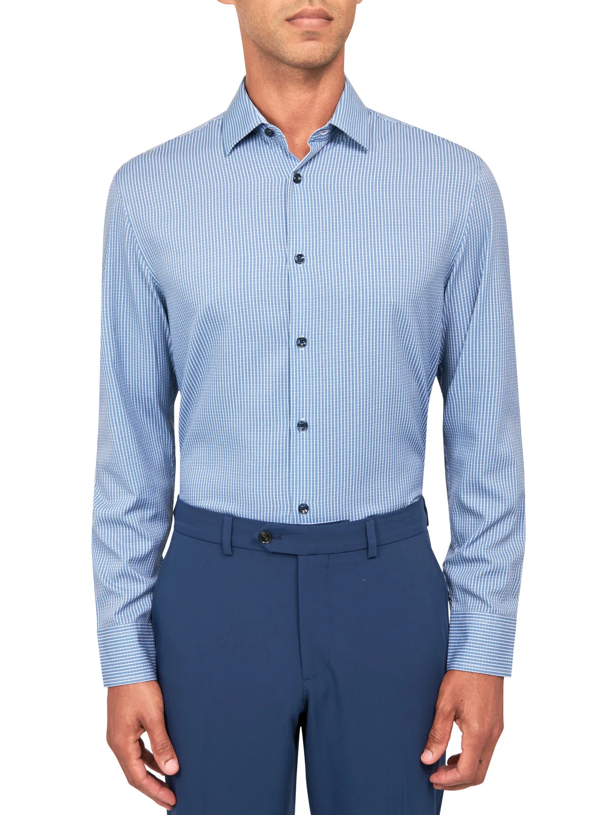 MICRO CHECK PERFORMANCE DRESS SHIRT Unisex Choice