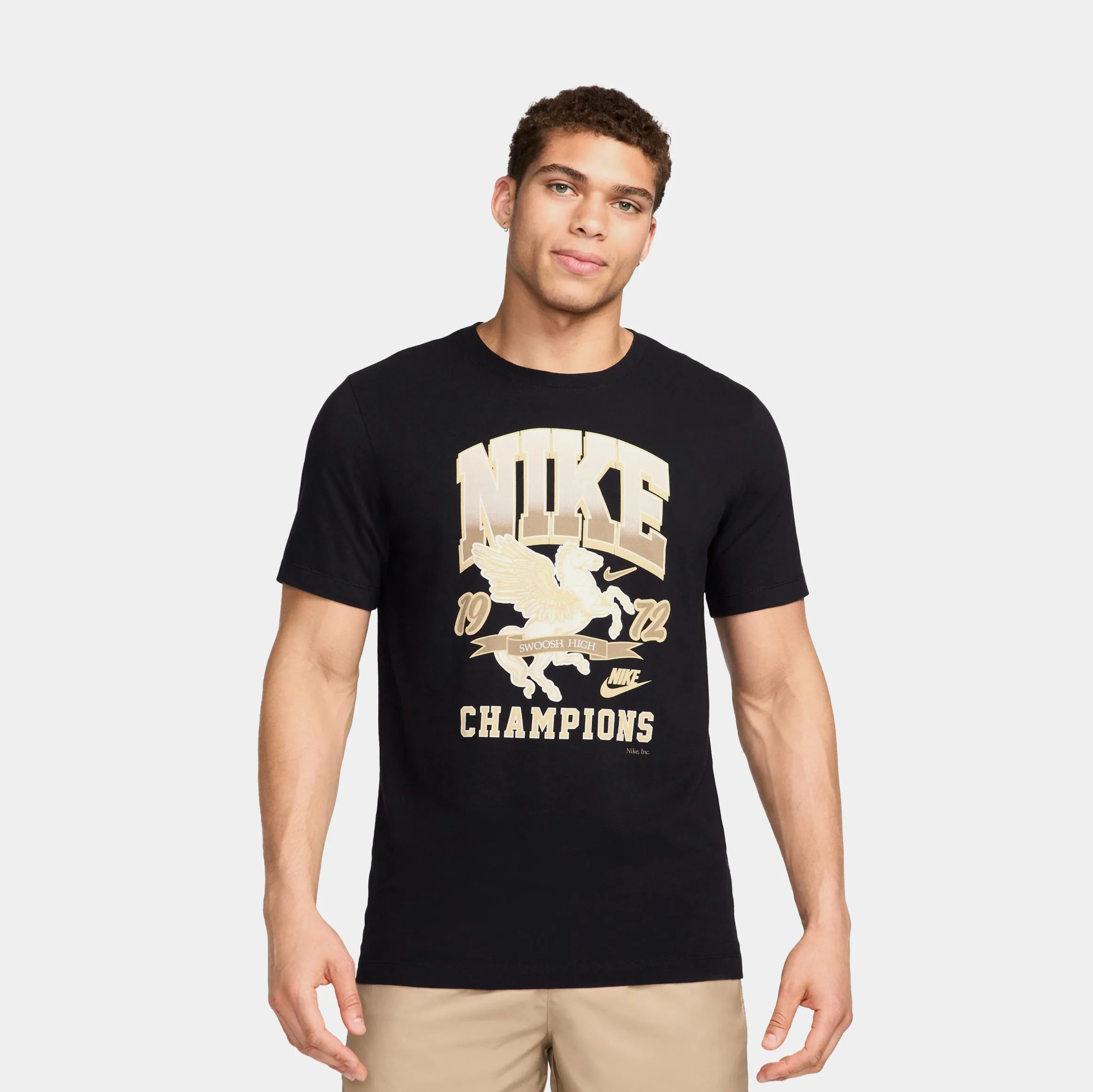 NSW 1972 Champions Mens Short Sleeve Shirt (Black) Lightweight Comfort