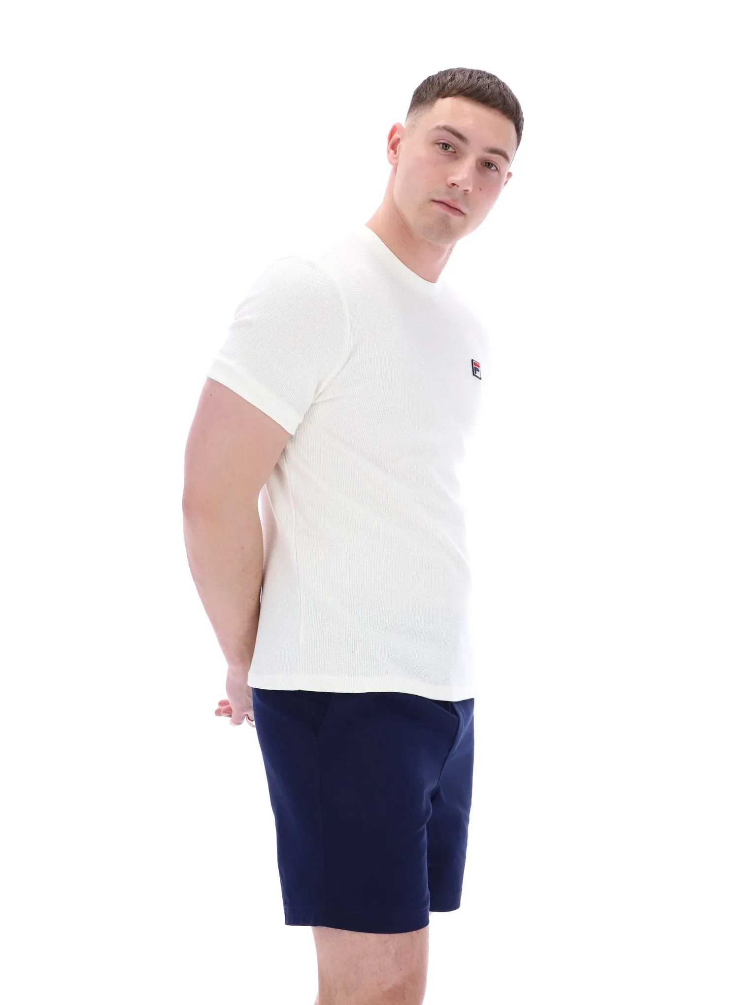 Ash Micro Waffle Ringer T-Shirt Casual Comfort Wear Comfort Stretch Fit