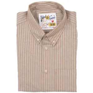 Easy Shirt  - Soft Finish Classic Stripe - Taupe All day wearability