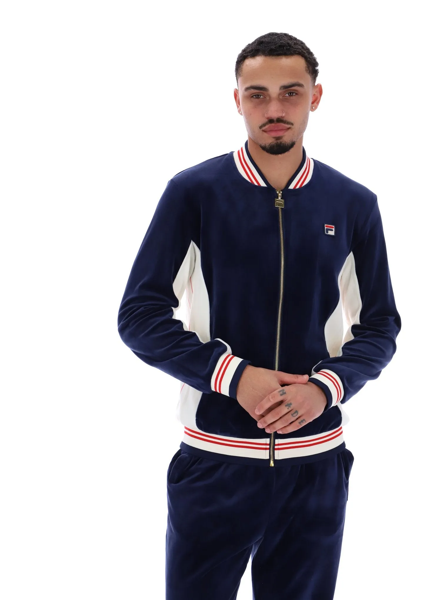 product quilted lining comfort Running Gear Miguel Velour Archive Track Jacket