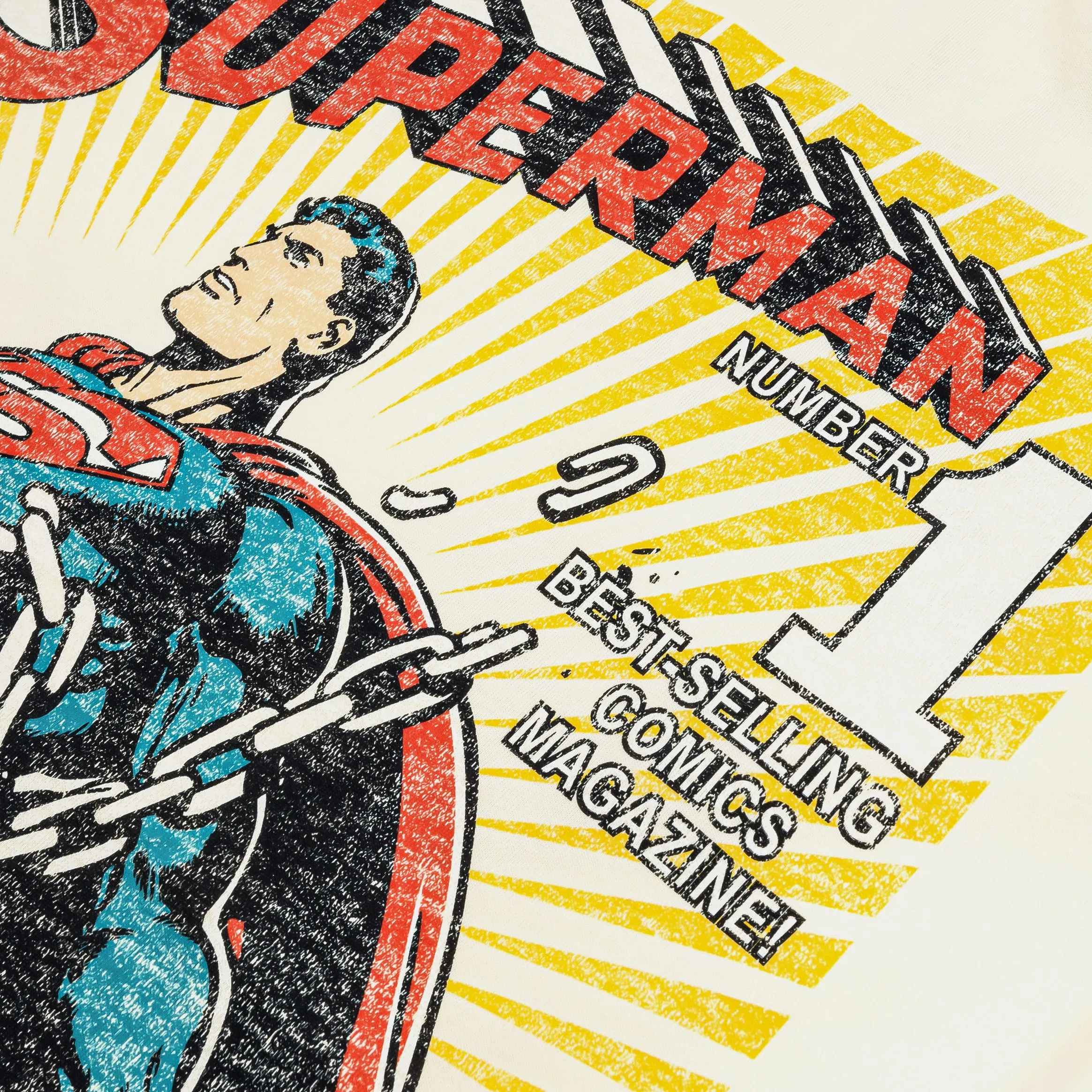 Work efficiency Versatile Style Trend Superman DC Silver Age Mens Short Sleeve Shirt (Beige/Multi)