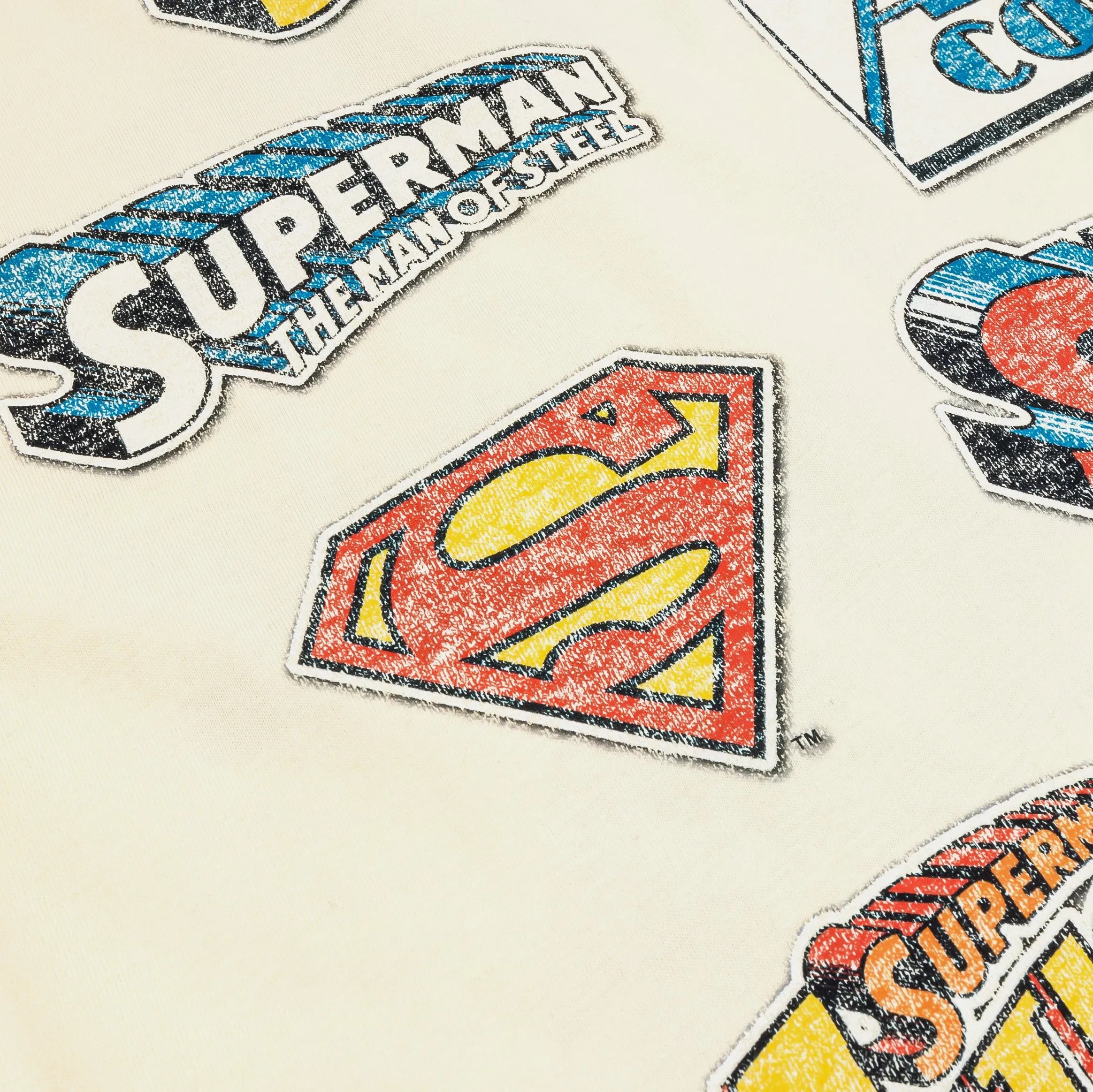 coordinate with other items Versatile Style Superman DC Silver Age Mens Short Sleeve Shirt (Beige/Multi)