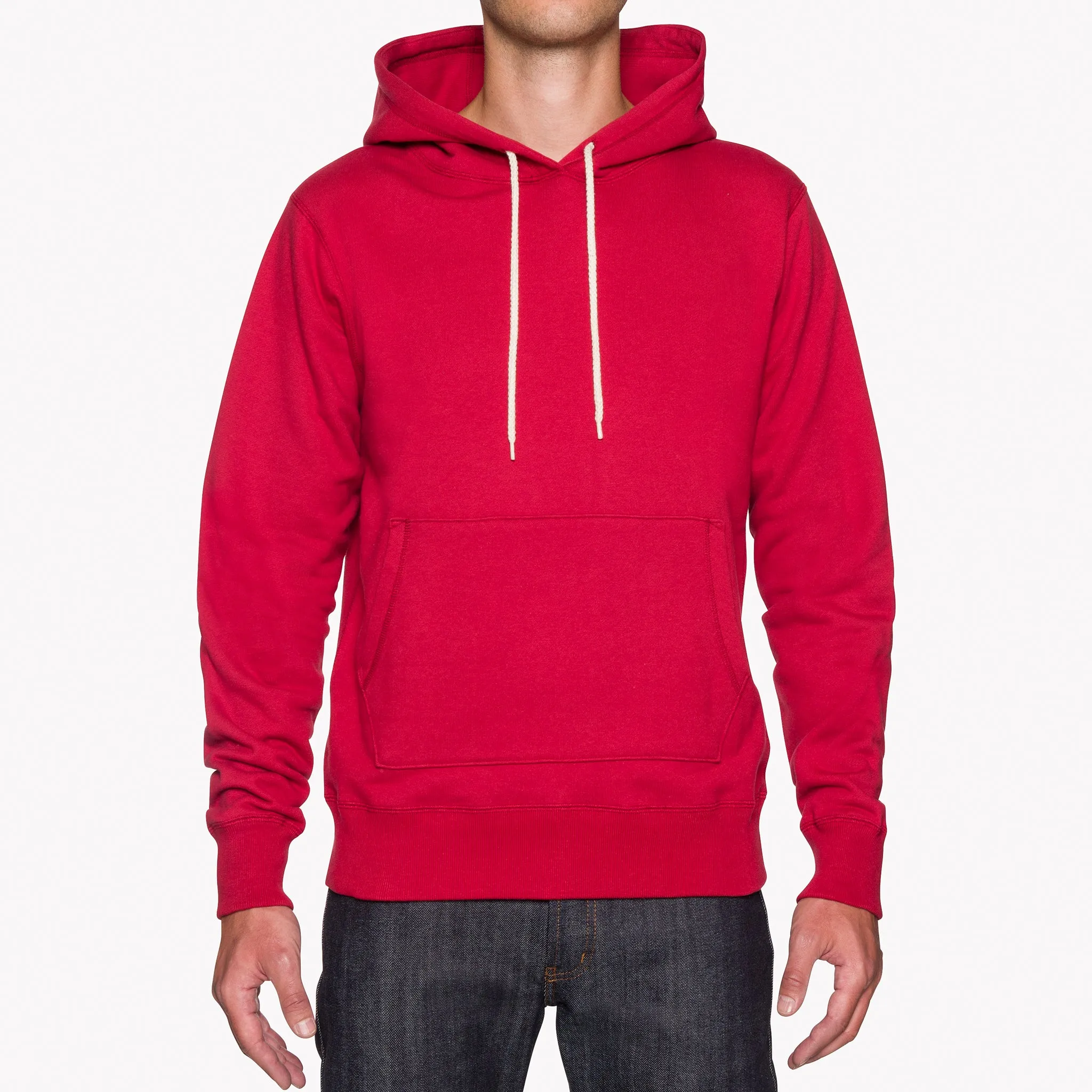 Trendy Design Pullover Hoodie - Heavyweight Terry - Red