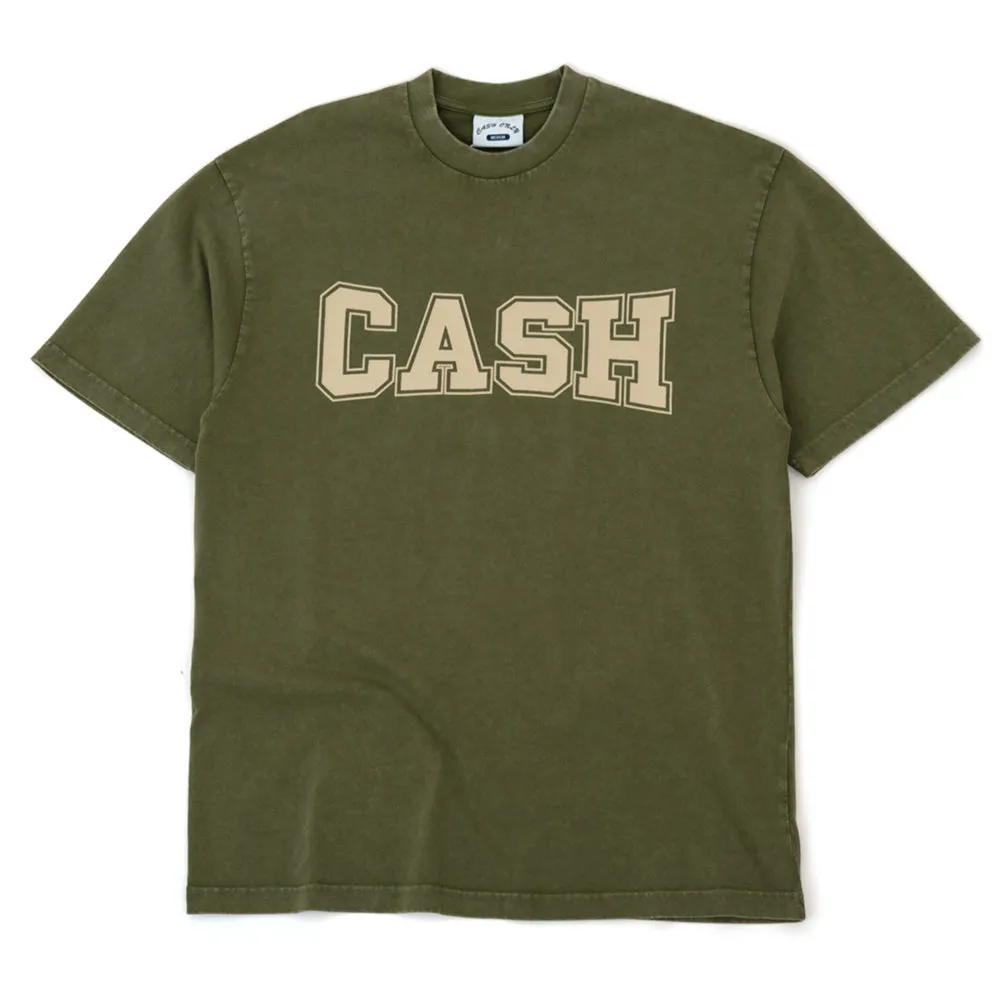 Campus S/S T-Shirt (Washed Olive) Double Stitched Hem