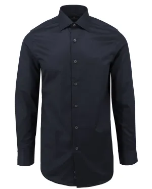 Midnight Noir Natural Stretch Cotton Dress Shirt Trendy Vibes Chic Wardrobe