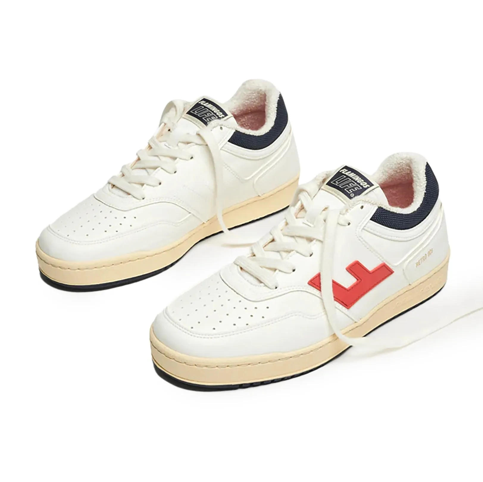 Moisture Management Technology Classic Silhouette Design Retro 90s - White, Bicolor & Vanilla