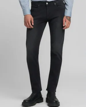 Distressed Details Replay Grover Straight Fit Mens Jeans - Dark Grey
