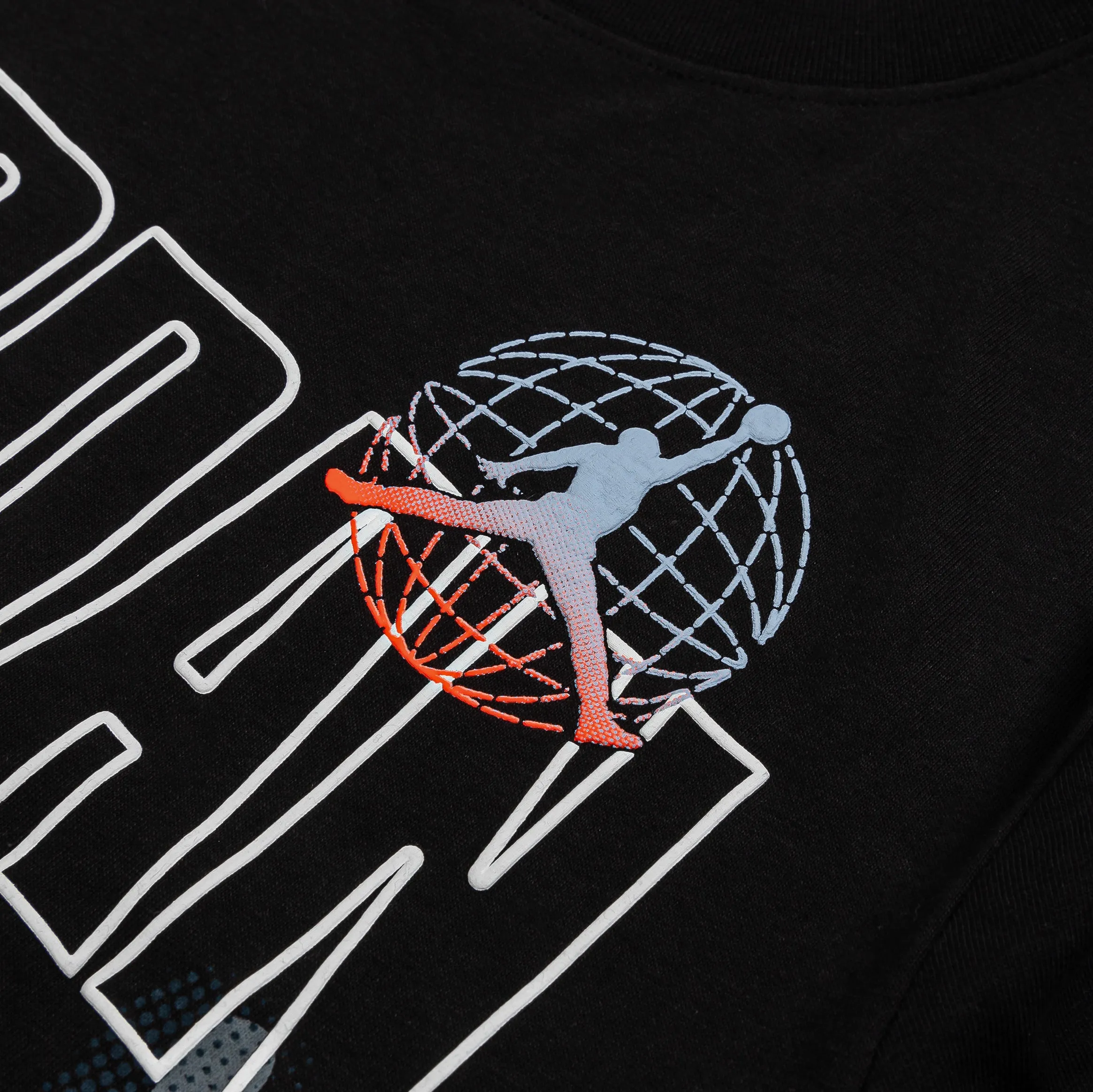 Performance Wear Casual Appeal MJ Roadtrip X Ray Grade School Short Sleeve Shirt (Black/Grey)