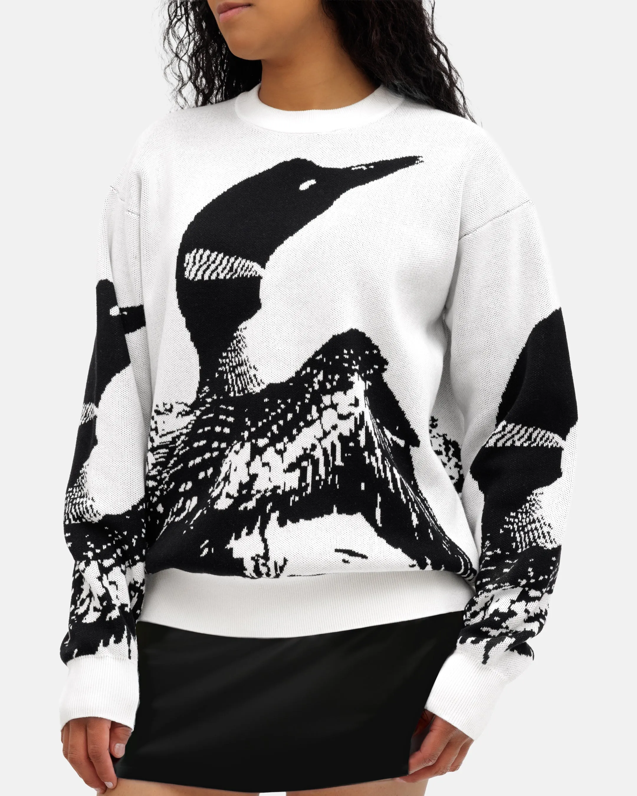 Water resistant coating Comfy Layers Loon Call Wildknit Crewneck Sweater