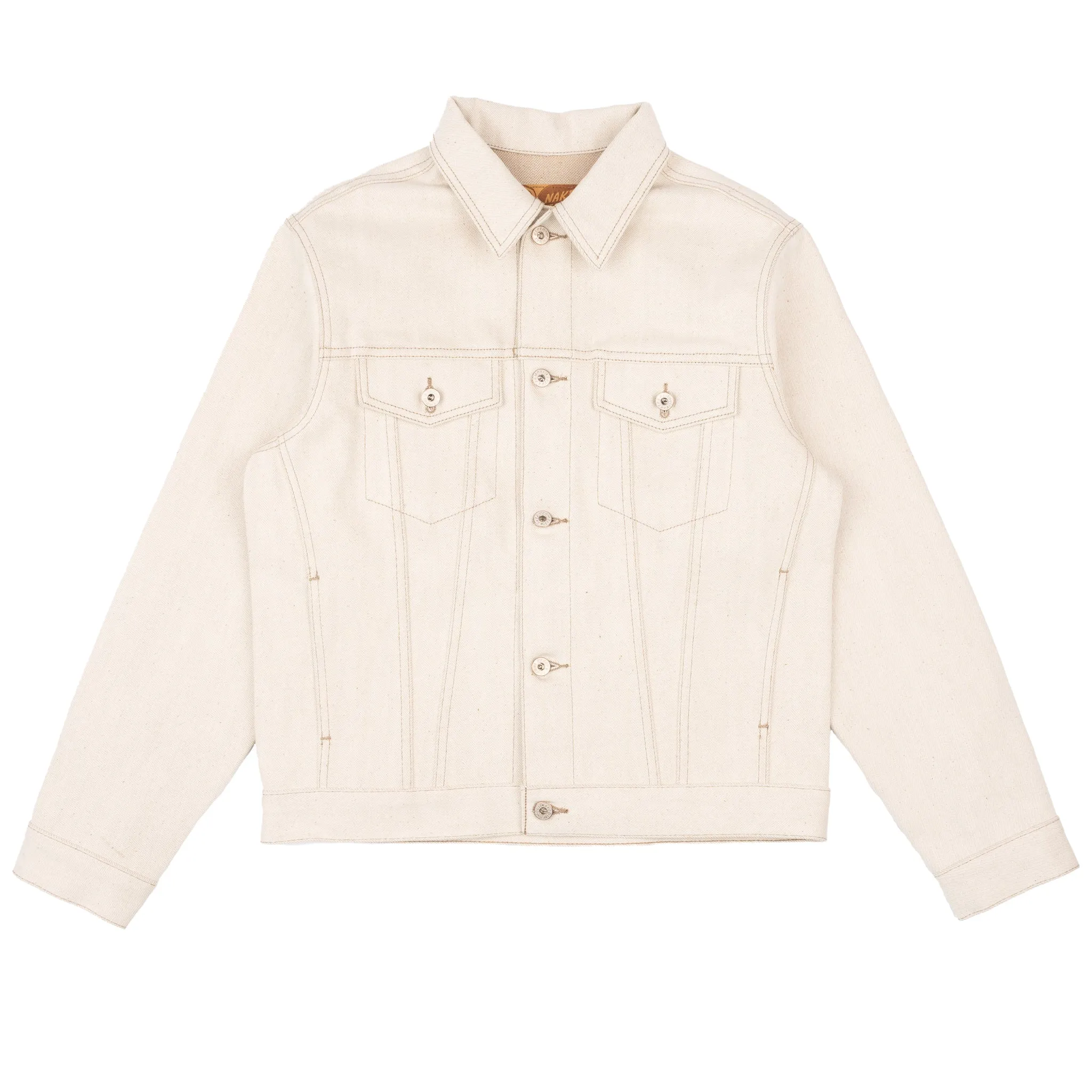 Temperature Regulating Lining Sporty Touch Denim Jacket - All Natural Ecru Foxfibre? Selvedge