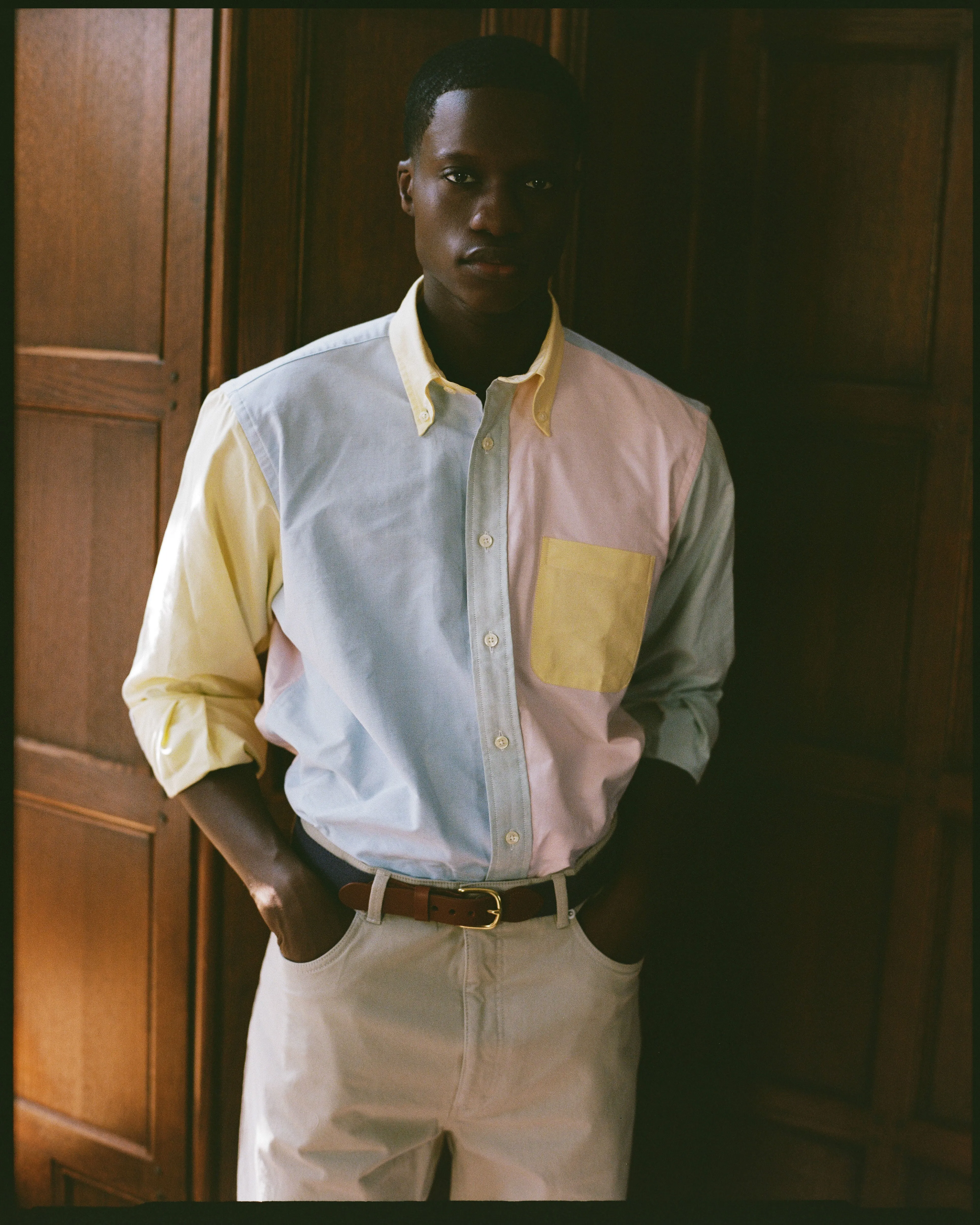 Summer Outfit Seasonal Trend Made-in-USA Solid Colorblock Oxford Cloth Fun Shirt - Classic Fit