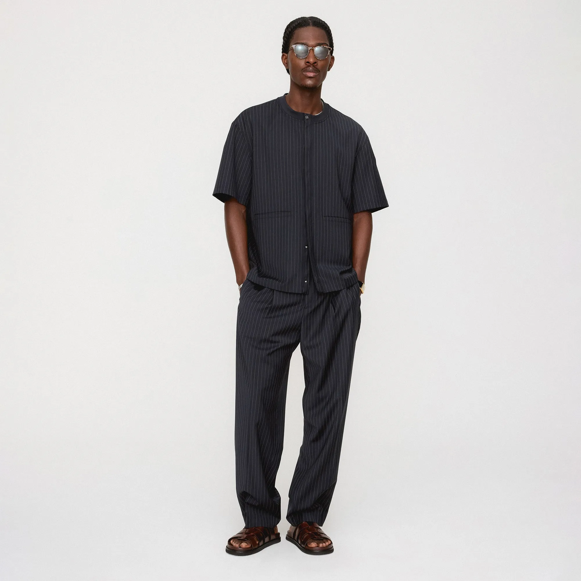 &Kin Tropical Wool Casper Shirt - Admiral Heat Reflective Layer