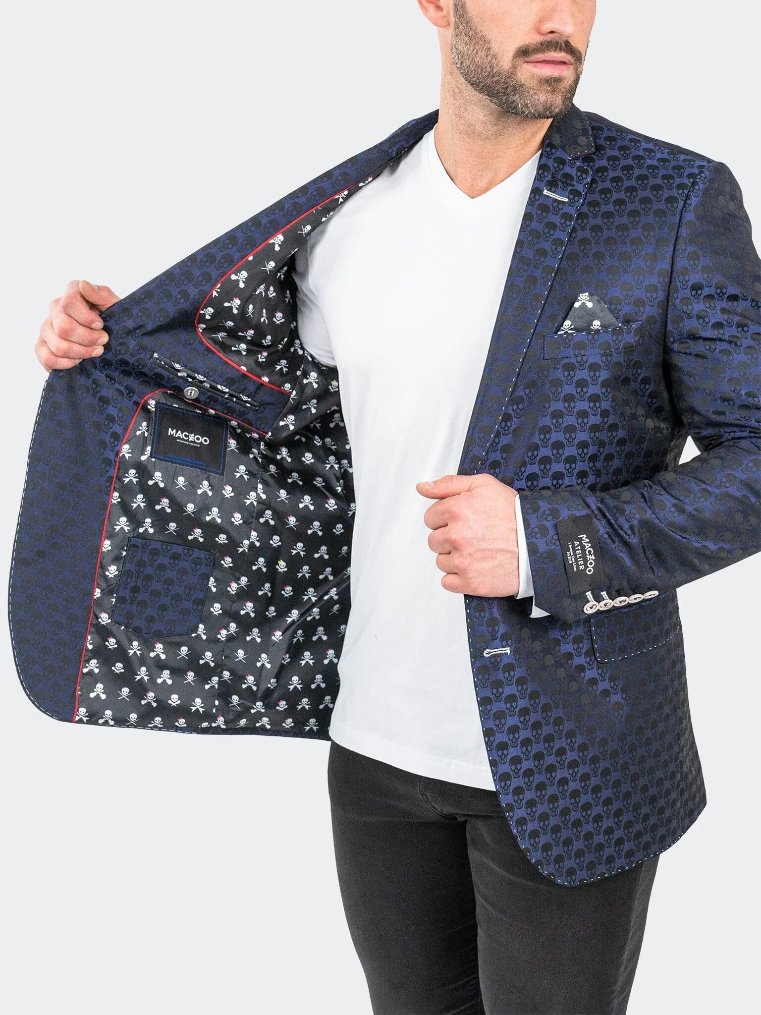 nylon blend Blazer Socrate SkullBlue