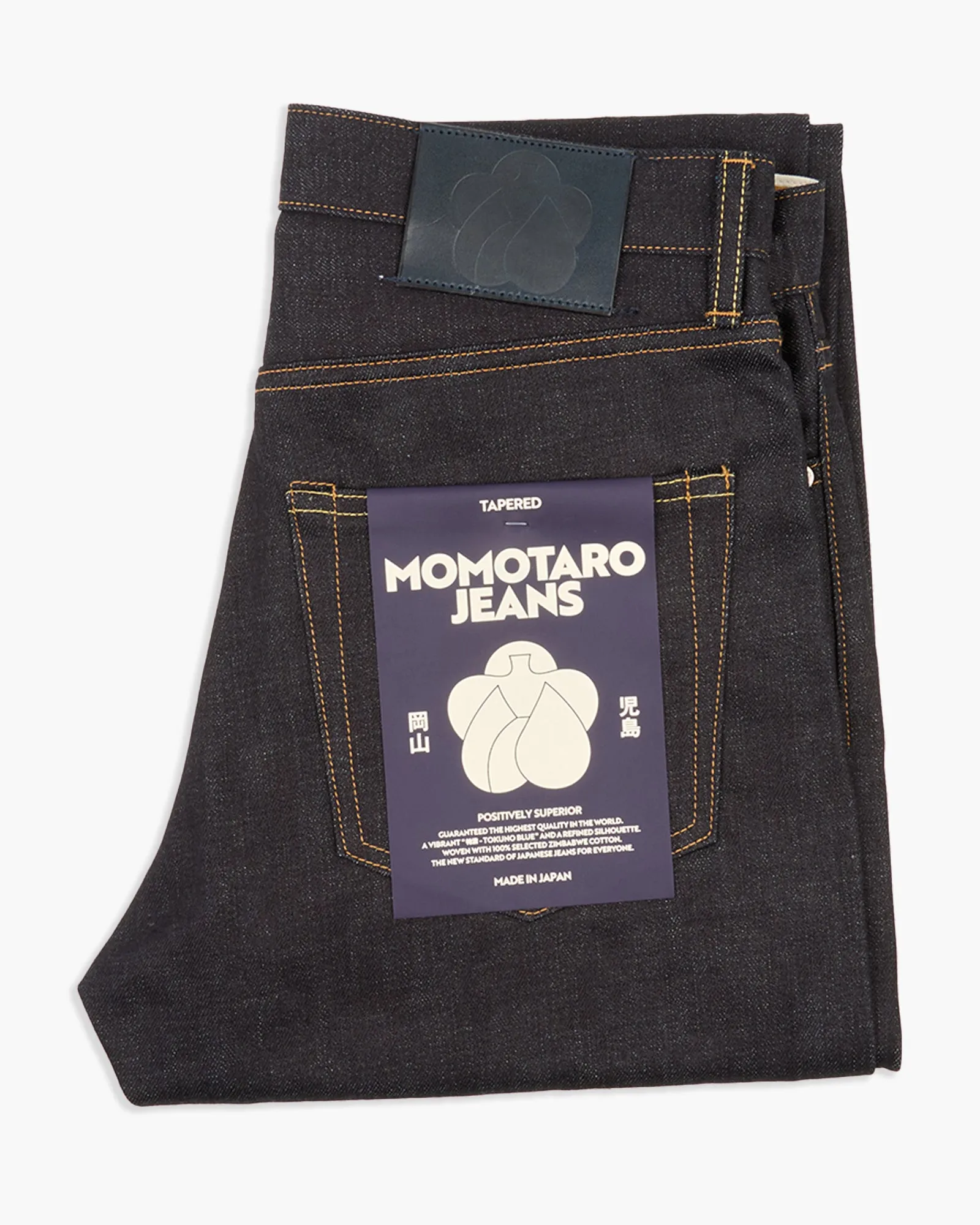 Clean Silhouette Momotaro Jeans #200 Standard Tapered Fit Mens Jeans - 14.7oz Zimbabwe Cotton Selvedge Denim / Button