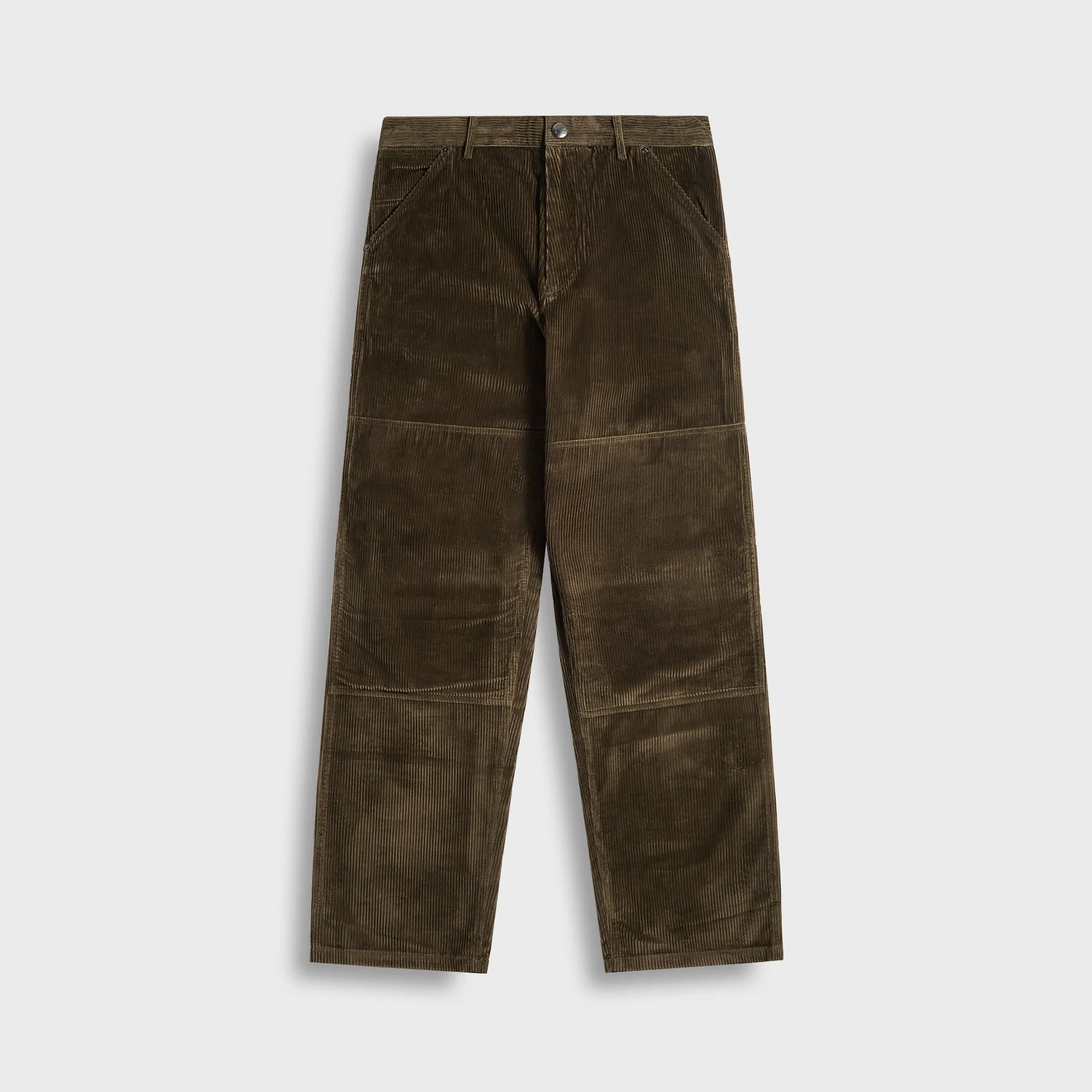 Moncler Corduroy Jogging Trousers - Dark Green Loose Design