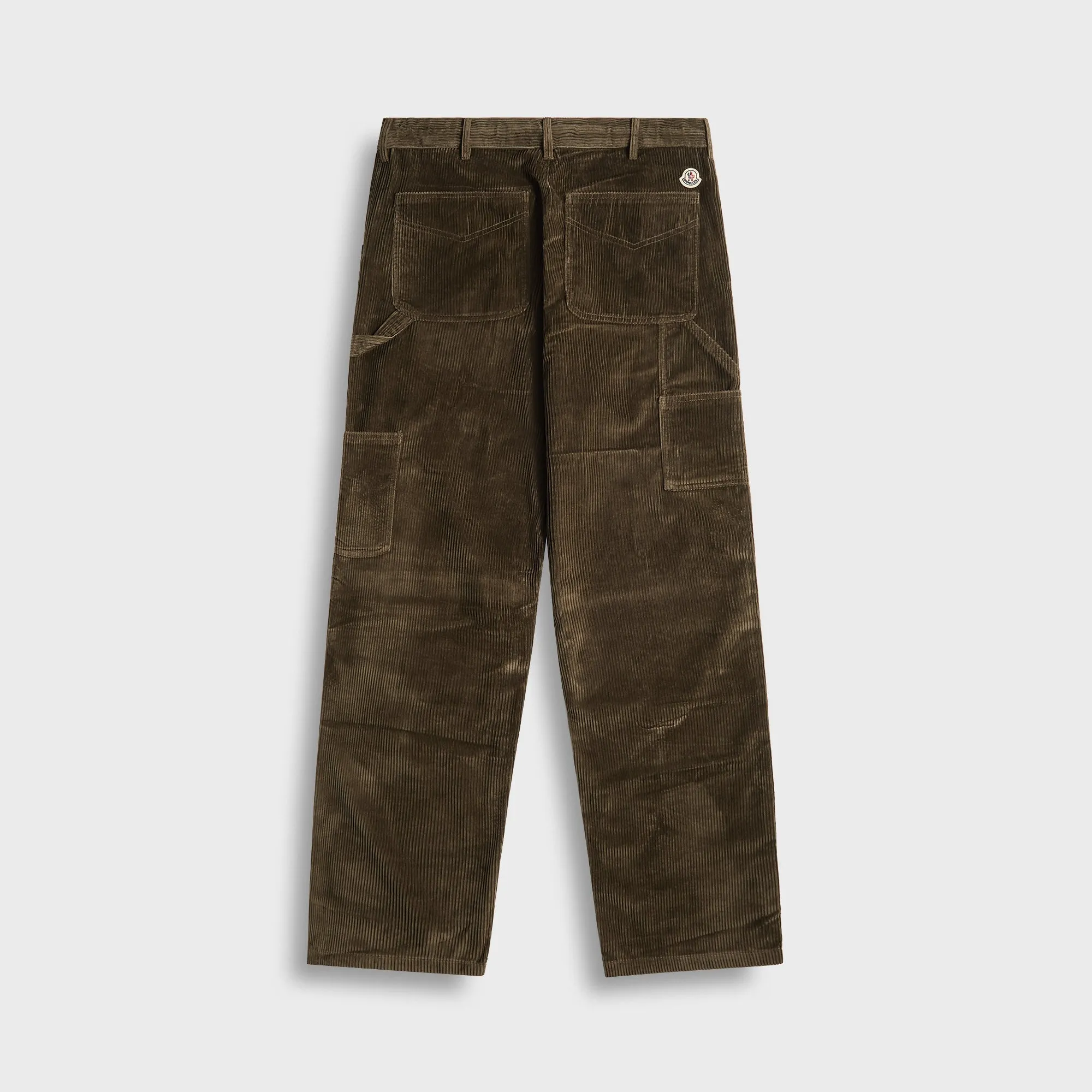 Layer-Friendly Fit Comfortable Stretch Moncler Corduroy Jogging Trousers - Dark Green