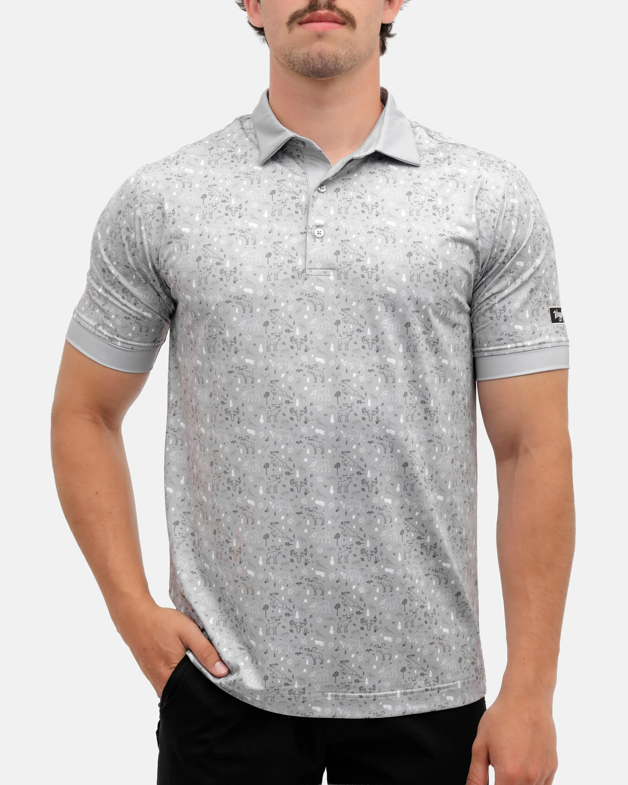 Personalized Touch Unisex style Moose Track's Men's Polo