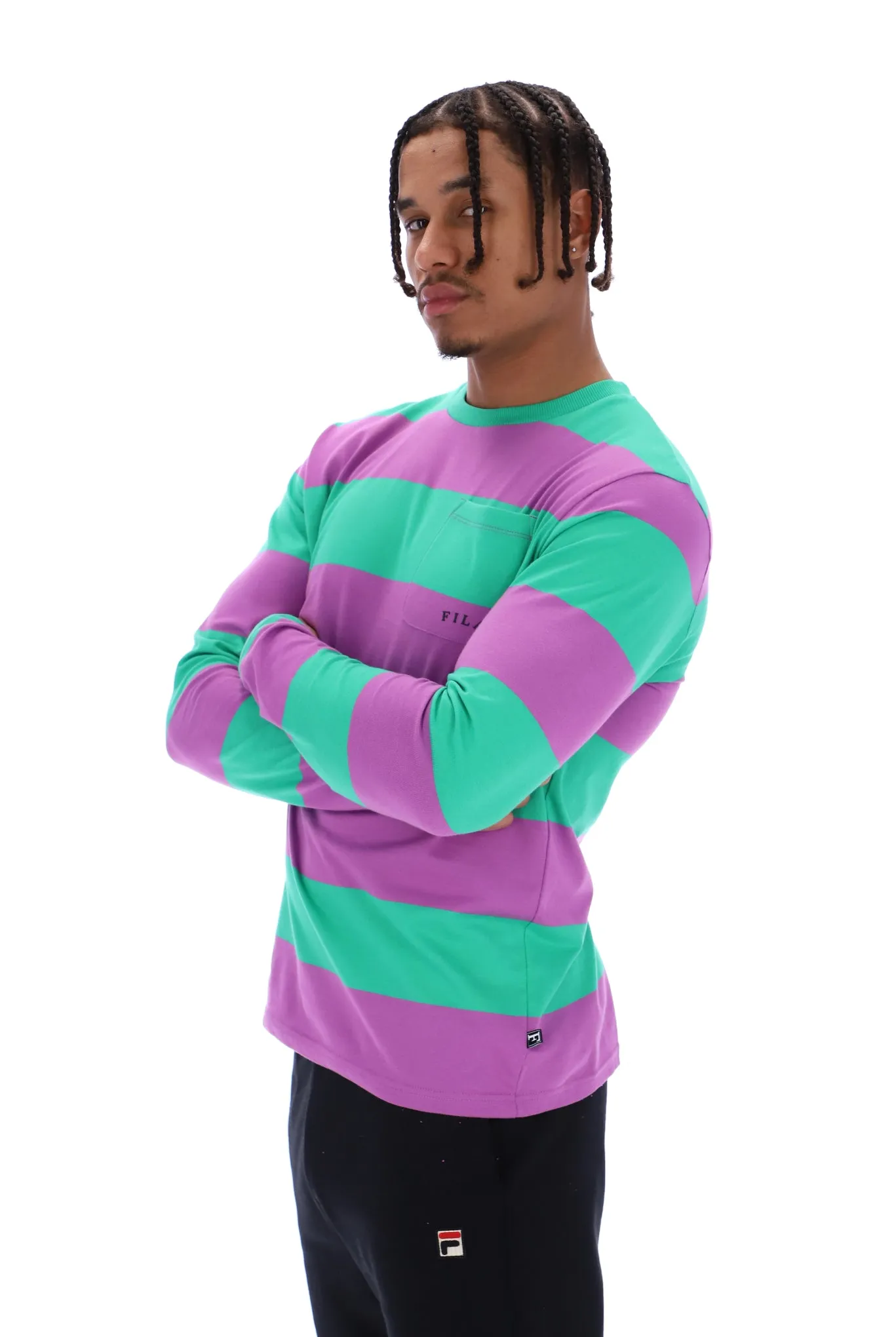 Morley Unisex Oversized Stripe Long Sleeved Pocket Tee Sleek Design Sleek Fit Wear