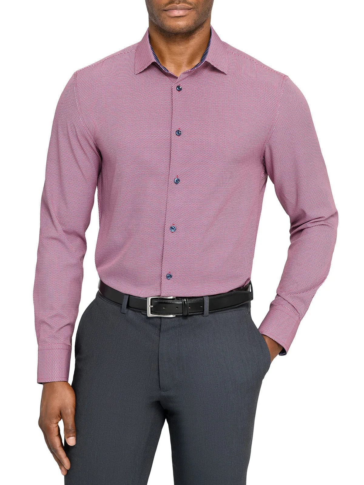 Reinforced Elbow Patches MOSAIC GEO PRINT PERFORMANCE DRESS SHIRT