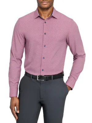 Friends Meetup Minimalist Aesthetic MOSAIC GEO PRINT PERFORMANCE DRESS SHIRT