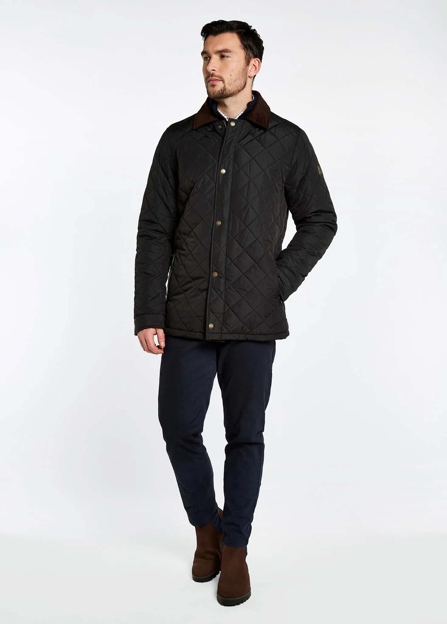 Noise Free Fabric Mountusher Men's Quilted Jacket - Black