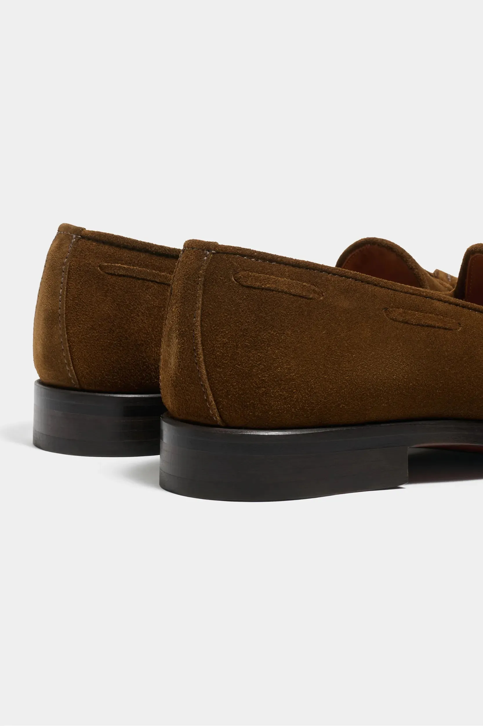 Classic Everyday Wear Cognac suede tassel loafers - Made In Italy