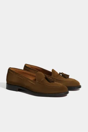 Cognac suede tassel loafers - Made In Italy Ground Free