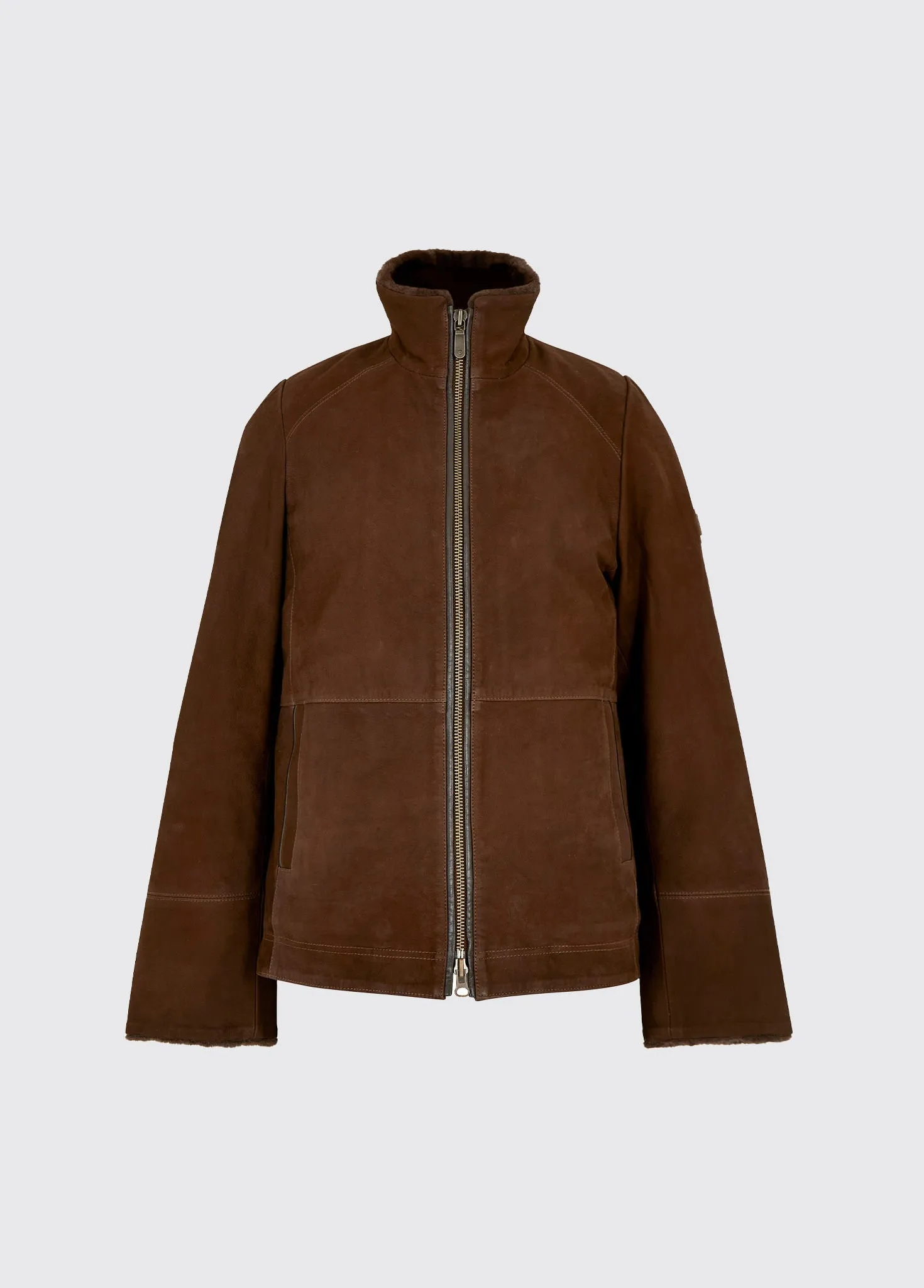 Dry Weather Look Merriman Men??s leather jacket ?C Walnut