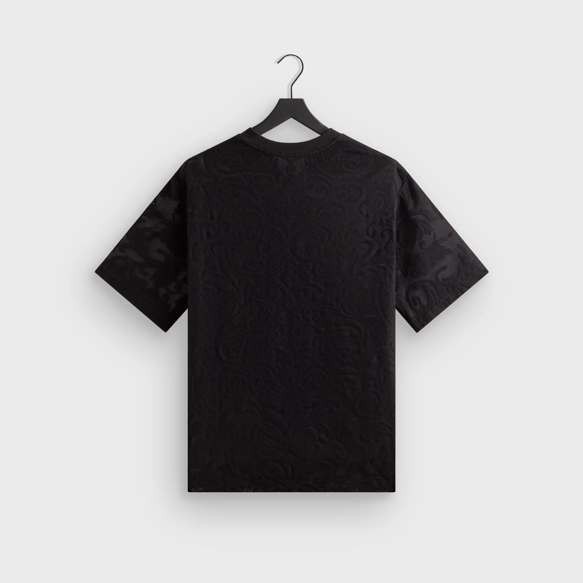 Kith Lace Warm Up Shirt - Black DoubleLayered Collar LowProfile Design