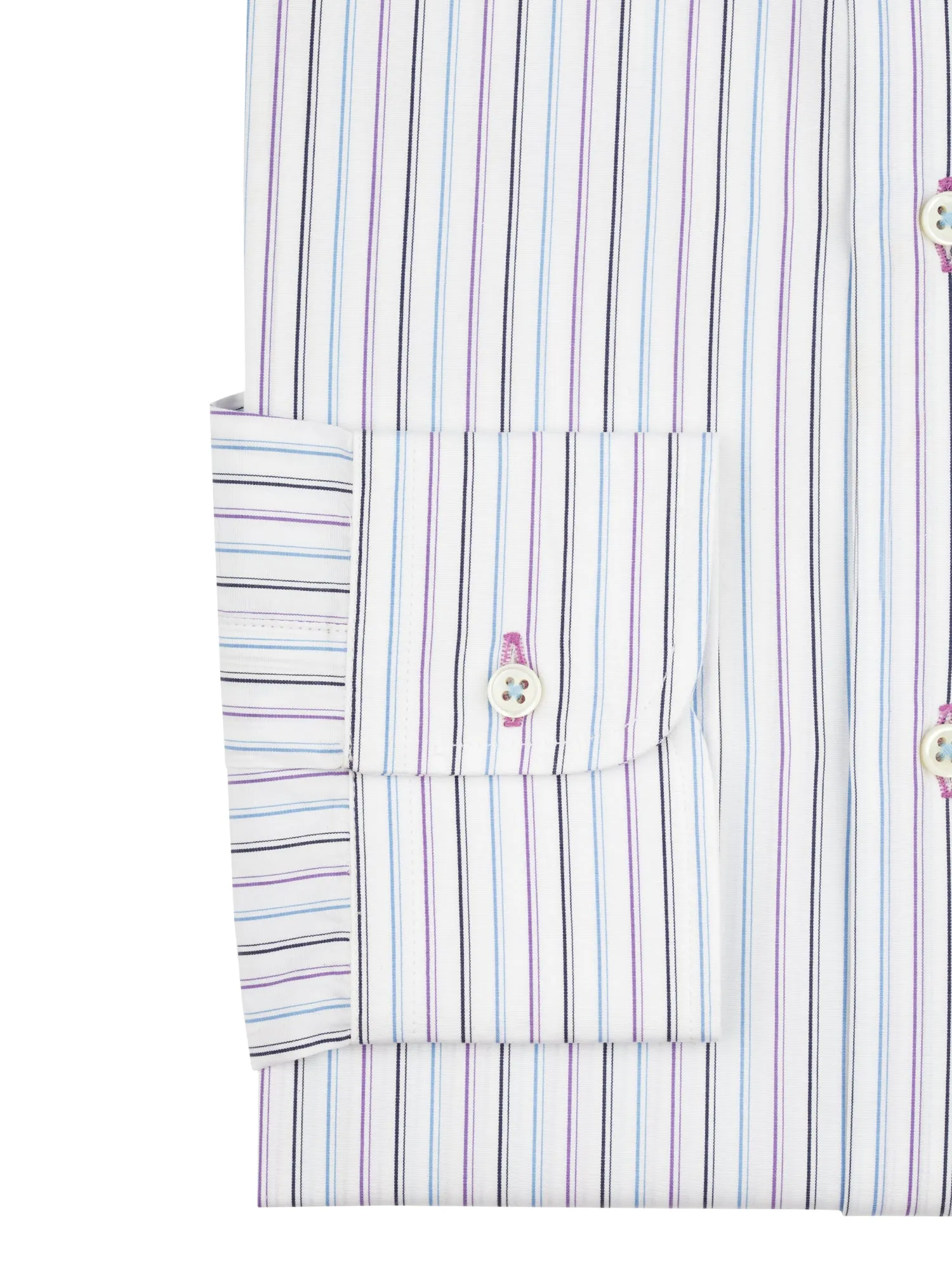 Multi-Stripe Dress Shirt Casual Style