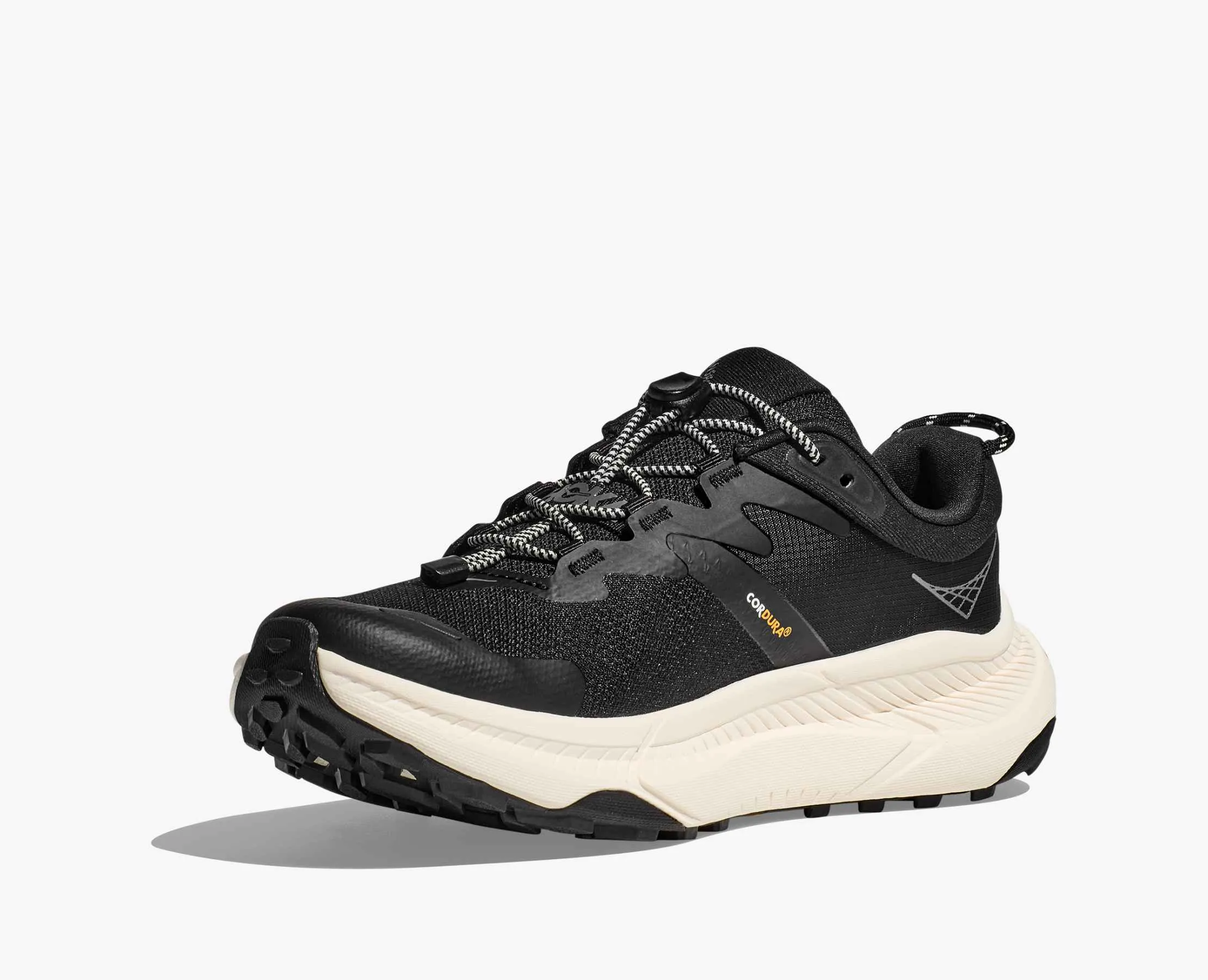 Men's HOKA Transport Everyday Shoe in Black | Alabaster Efficient Motion Foam Cushion