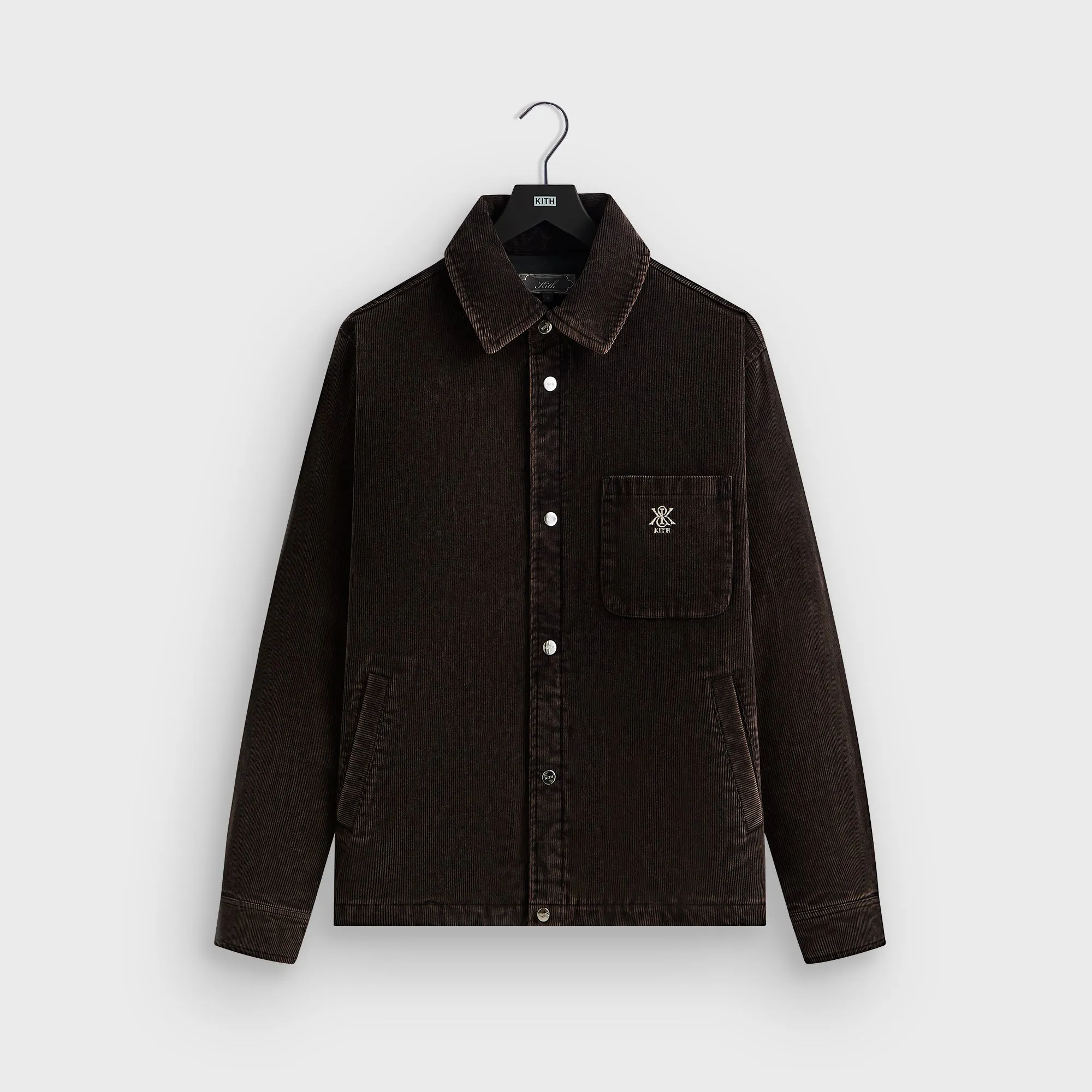 Everyday Urban Style Kith Washed Corduroy Brixton Puffed Shirt Jacket - Ink