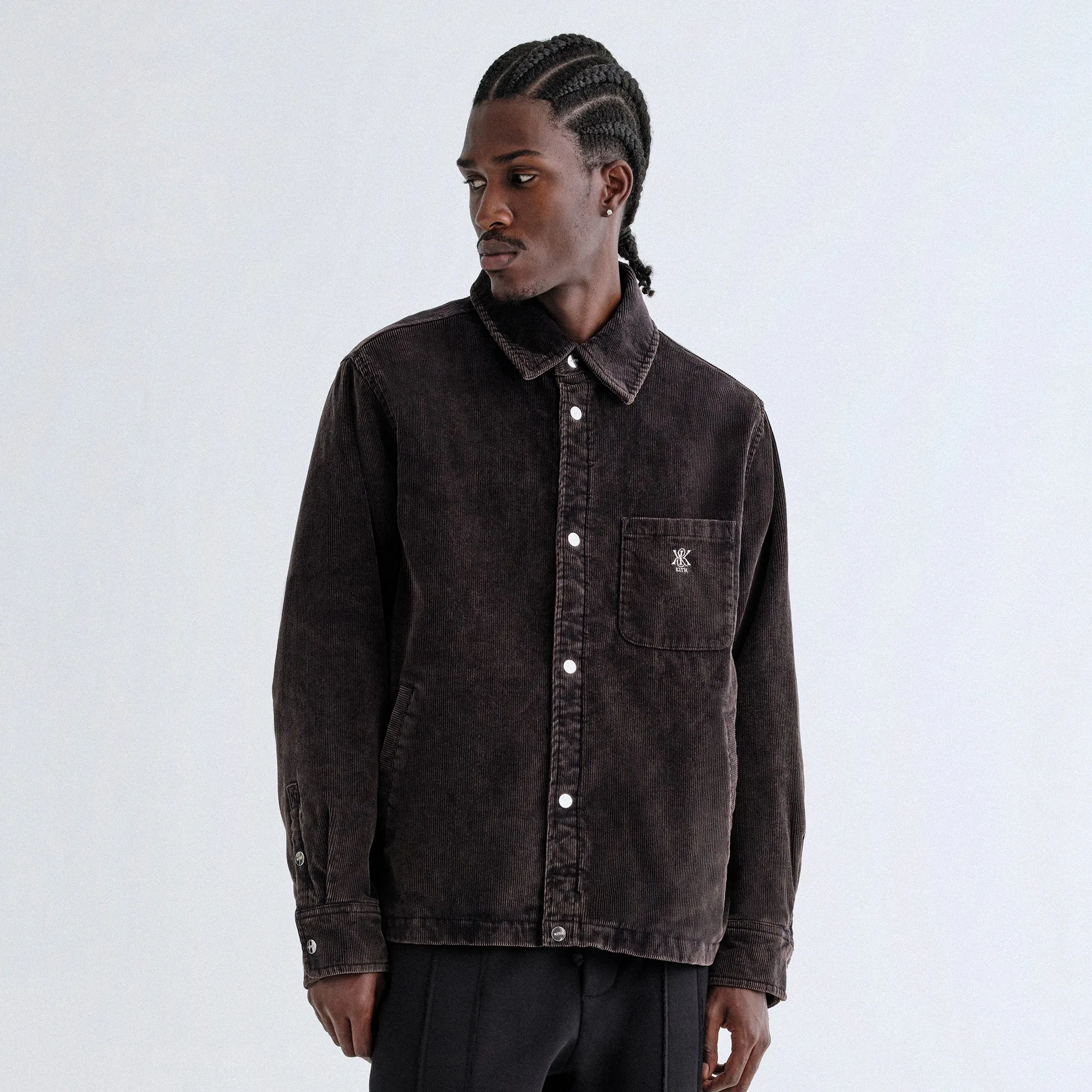 Kith Washed Corduroy Brixton Puffed Shirt Jacket - Ink FoldableStructure