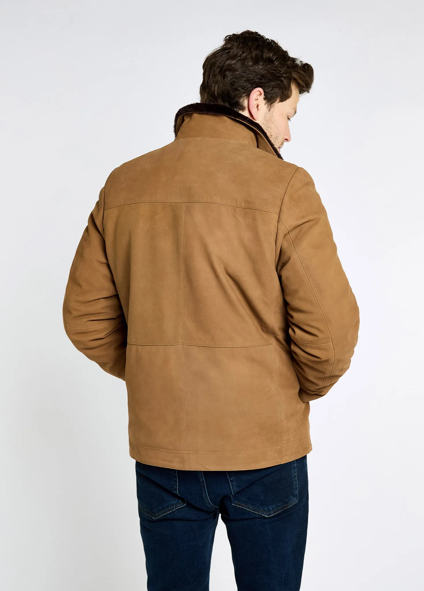 Stretchable Cuffs Ethical Manufacturing Merriman Men??s leather jacket ?C Tan